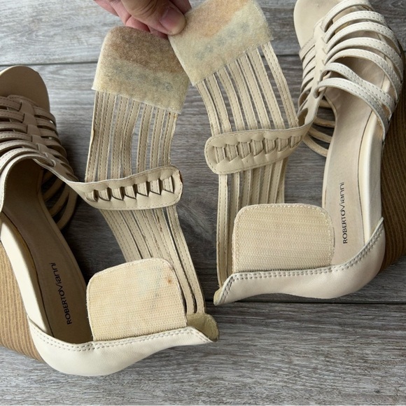 Roberto Vianni Gladiator Wedge  Sandals in Ivory - Picture 11 of 15